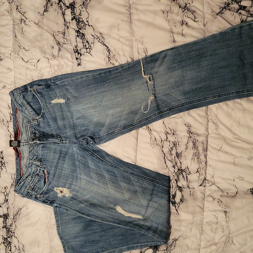 Charlotte Russe Refuge distressed Size 7 Boot cut jeans